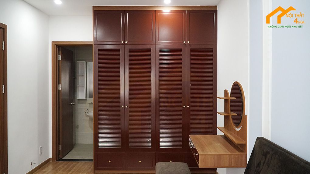 Thi công phòng ngủ master căn hộ đẹp