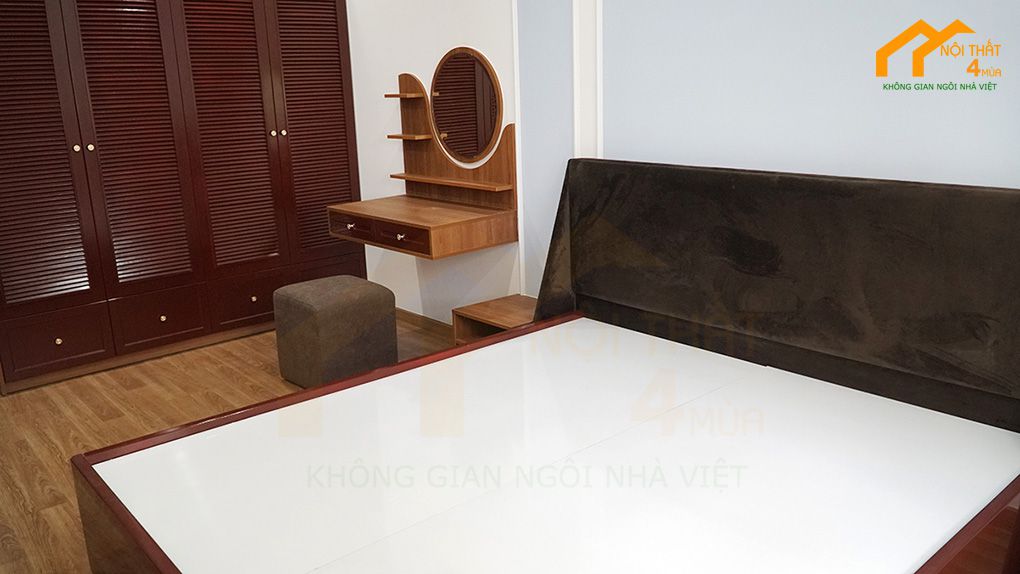 Thi công phòng ngủ master căn hộ đẹp