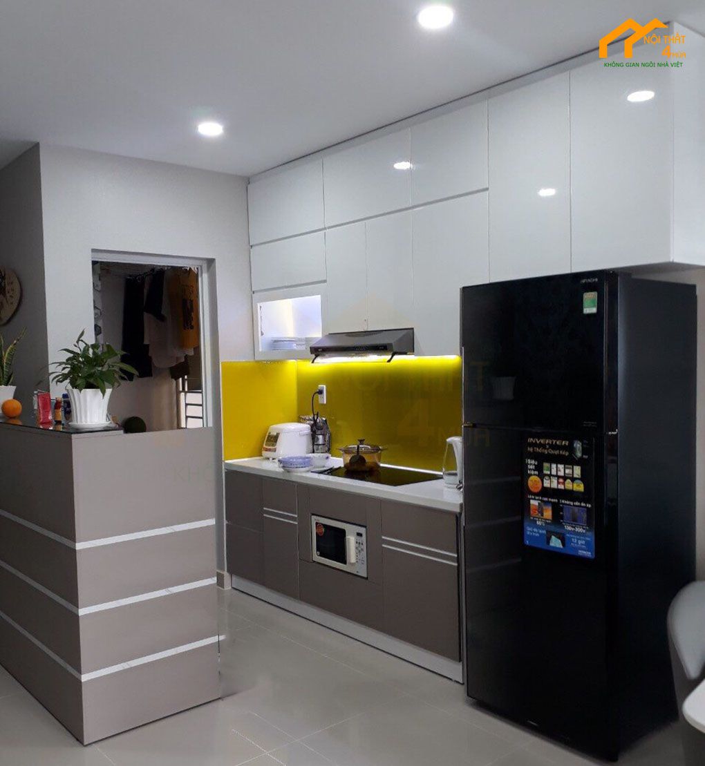 Thi công phòng bếp có tủ bếp chữ i