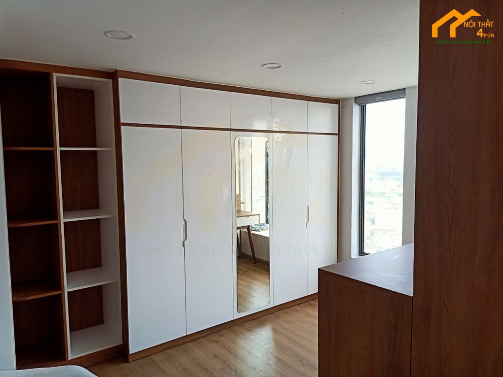 Mẫu thi công phòng ngủ có phòng thay đồ