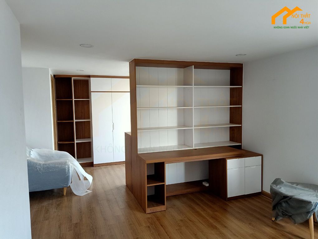 Mẫu thi công phòng ngủ có phòng thay đồ