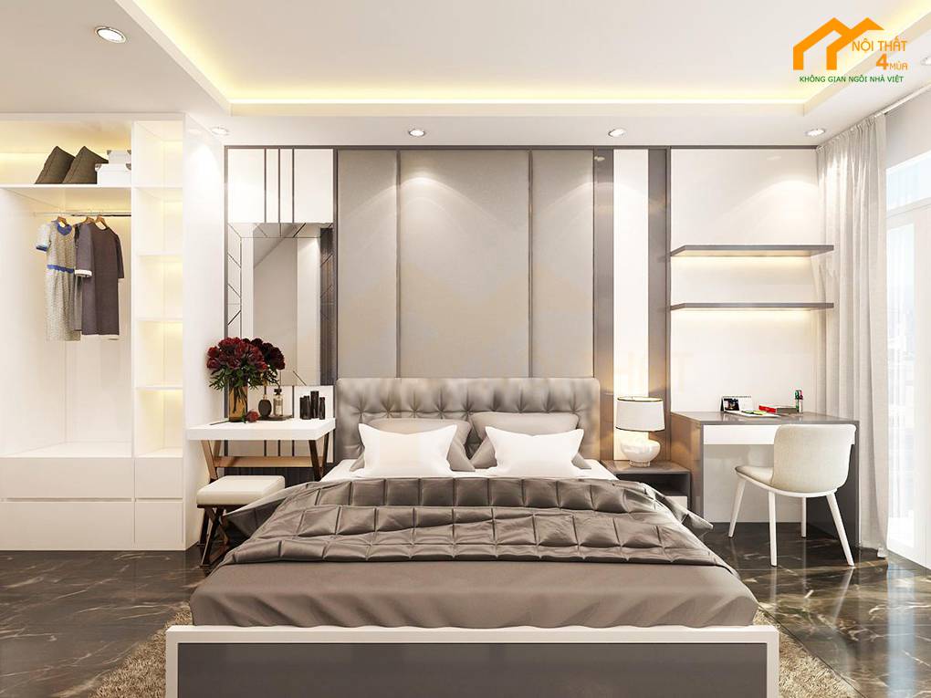 Thi công phòng ngủ tân cổ điển