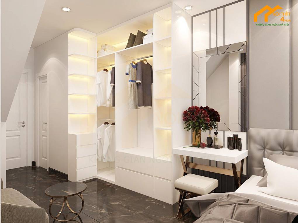 Thi công phòng ngủ tân cổ điển