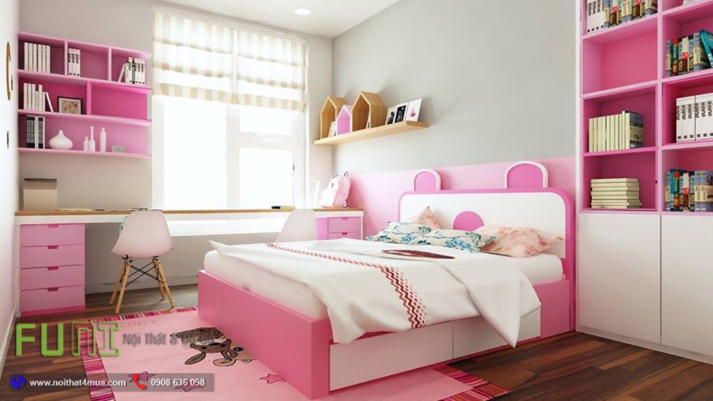Thi công phòng ngủ bé gái đẹp Thi công phòng ngủ bé gái đẹp