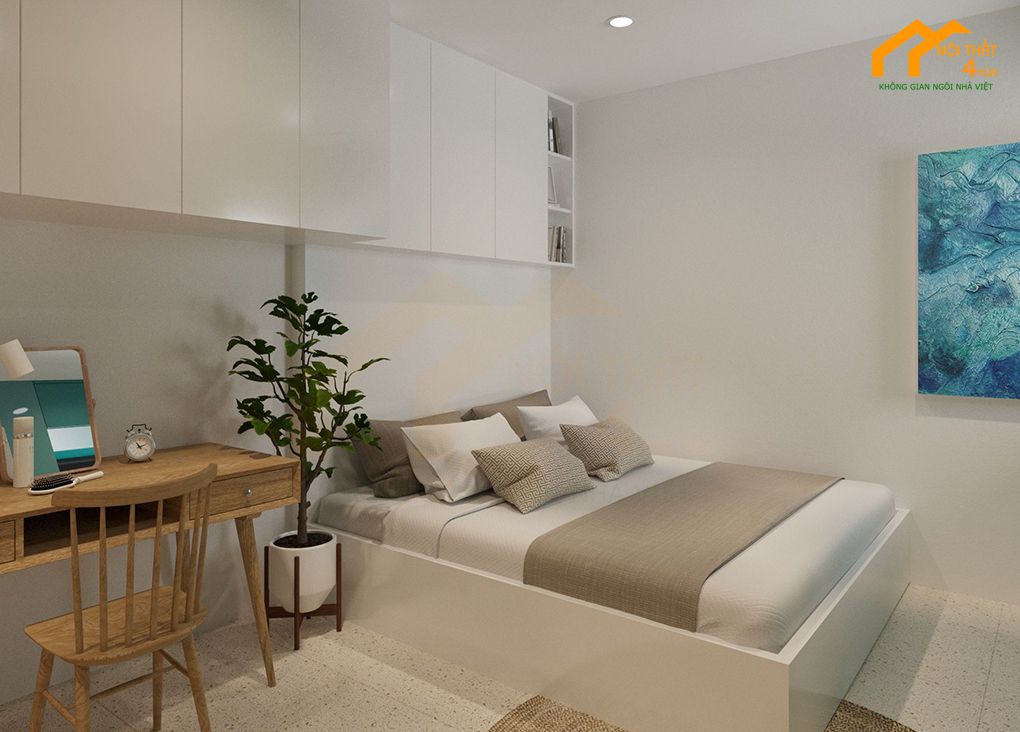 Trang trí phòng ngủ với tủ quần áo treo tường Trang trí phòng ngủ với tủ quần áo treo tường
