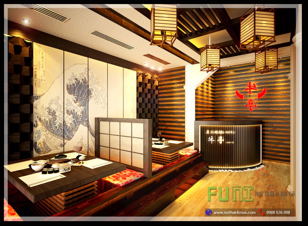 20+ Mẫu thiết kế nhà hàng phong cách Nhật Bản đẹp ấn tượng 1 Mẫu thiết kế nội thất nhà hàng nhật bản siêu đẹp