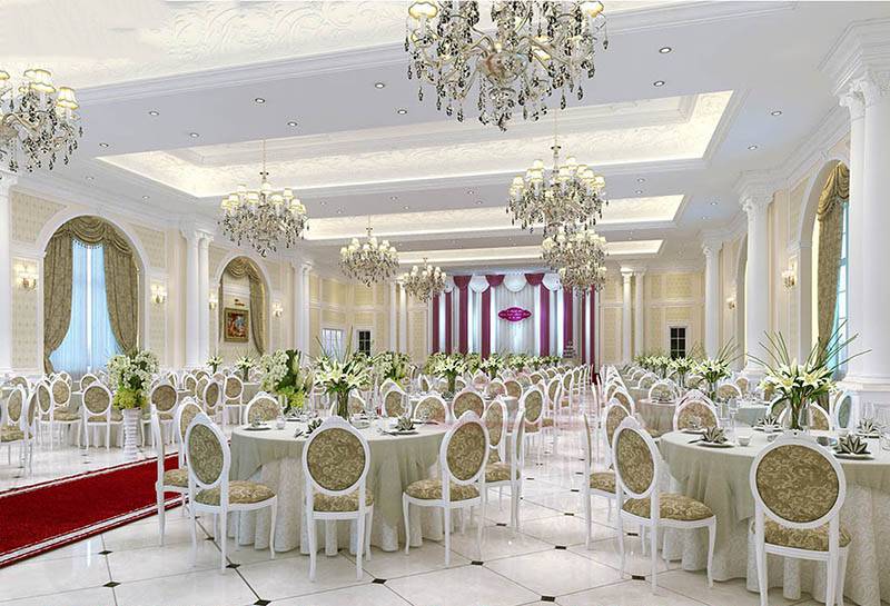 30+ Mẫu thiết kế nhà hàng tiệc cưới đẹp, sang trọng nhất 10 Nhà hàng tiệc cưới với phong cách cổ điển