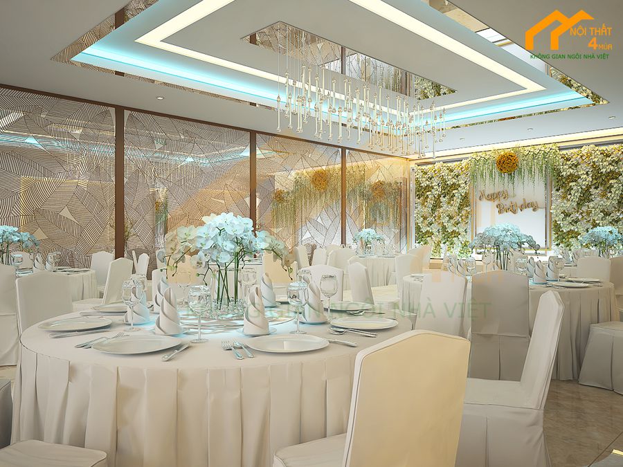 30+ Mẫu thiết kế nhà hàng tiệc cưới đẹp, sang trọng nhất 6 thiet ke nha hang tiet cuoi 18