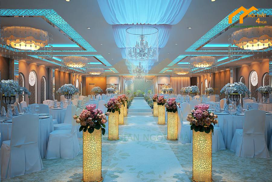 30+ Mẫu thiết kế nhà hàng tiệc cưới đẹp, sang trọng nhất 29 Mẫu nhà hàng phong cách hiện đại