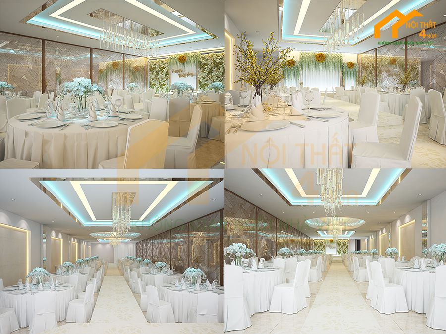 30+ Mẫu thiết kế nhà hàng tiệc cưới đẹp, sang trọng nhất 1 Thiết kế nhà hàng tiệc cưới đẹp ấn tượng
