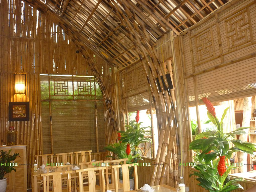 Thiết kế nhà hàng bằng tre thôn quê đẹp phong cách mới nhất 1 Thiết kế nhà hàng bằng tre thôn quê đẹp