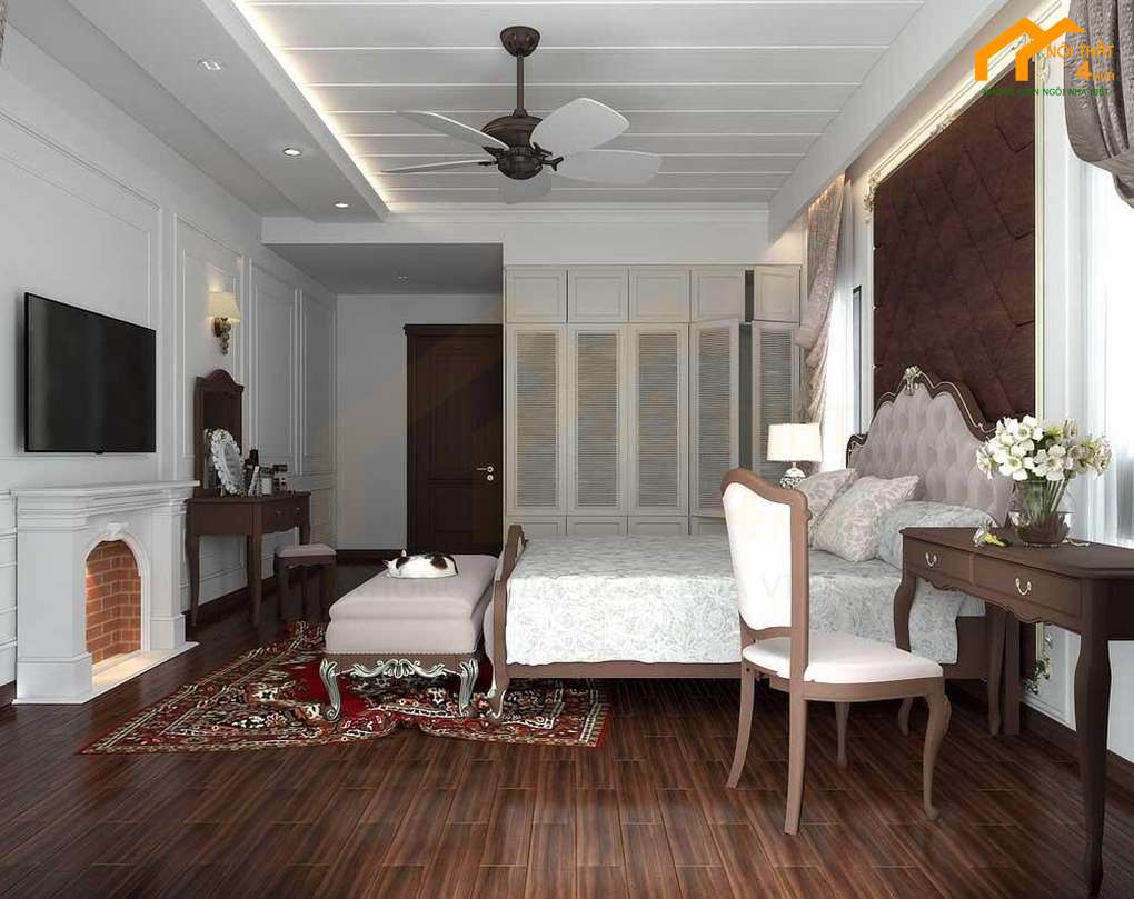 10 Mẫu thiết kế phòng ngủ tân cổ điển yêu thích nhất 2023 25 Mẫu phòng ngủ master tân cổ điển