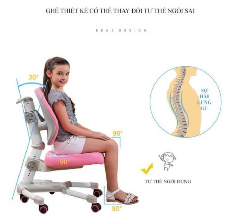 Ghế chống gù tốt và an toàn cho trẻ 1 ban hoc thong minh 8