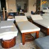 Giường massage gỗ tràm nâng đầu - GT001 2 Giường gỗ tràm nâng đầu đẹp