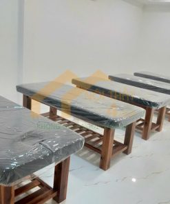 Giường spa gỗ sồi sơn màu nâu - GS02 4 Giường spa body