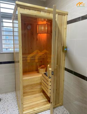 Phòng xông gỗ đẹp hiện đại