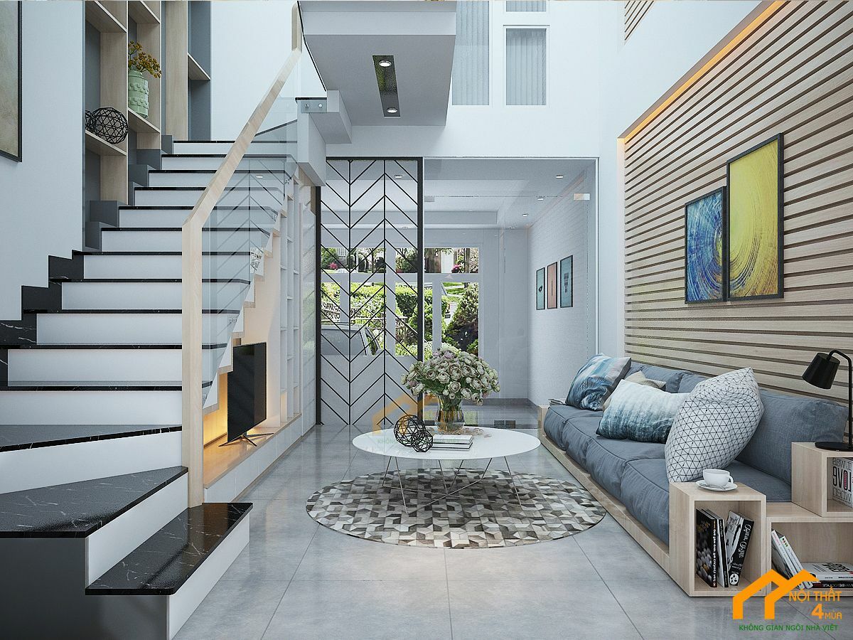 Mẫu thiết kế phòng khách nhà ống đẹp Mẫu thiết kế phòng khách nhà ống đẹp