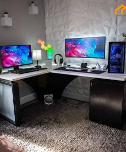 Bàn Gaming Ikea chữ L đẹp