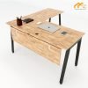 Bàn chữ L hệ Aton Concept - BNLHAC 2 Bàn chữ L hệ Aton Concept 140x140cm gỗ cao su