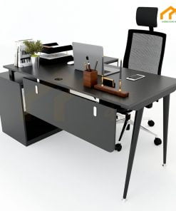 Bàn chữ L hệ cone gác tủ 160x140cm có yếm