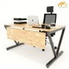 Bàn giám đốc 1m4 gỗ cao su - BGD1M4CS 1 Bàn giám đốc 1m4 chân sắt chữ V cao cấp