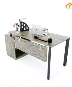 Bàn giám đốc 1m6 gỗ cao su ghép lắp ráp