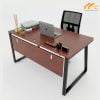 Bàn giám đốc chân sắt hình thang vuông - BGDCSHTV 2 Bàn giám đốc chân sắt 140x80cm lắp ráp