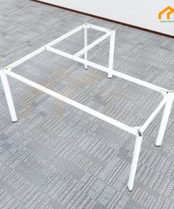 Bàn chữ L hệ Oval Concept - BNLHOC 4 Khung sắt Bàn chữ L hệ Oval concep 160x160cm lắp ráp