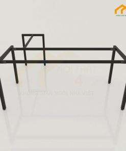 Bàn giám đốc chữ L đẹp - BGDCLCS 4 Khung sắt bàn giám đốc chữ L 160x80cm lắp ráp