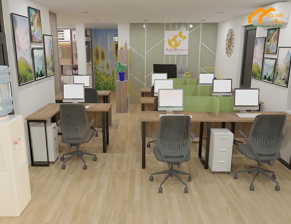 10+ Mẫu thiết kế văn phòng công ty du lịch đẹp không thể rời mắt 1 Thiết kế văn phòng công ty du lịch chuyên nghiệp