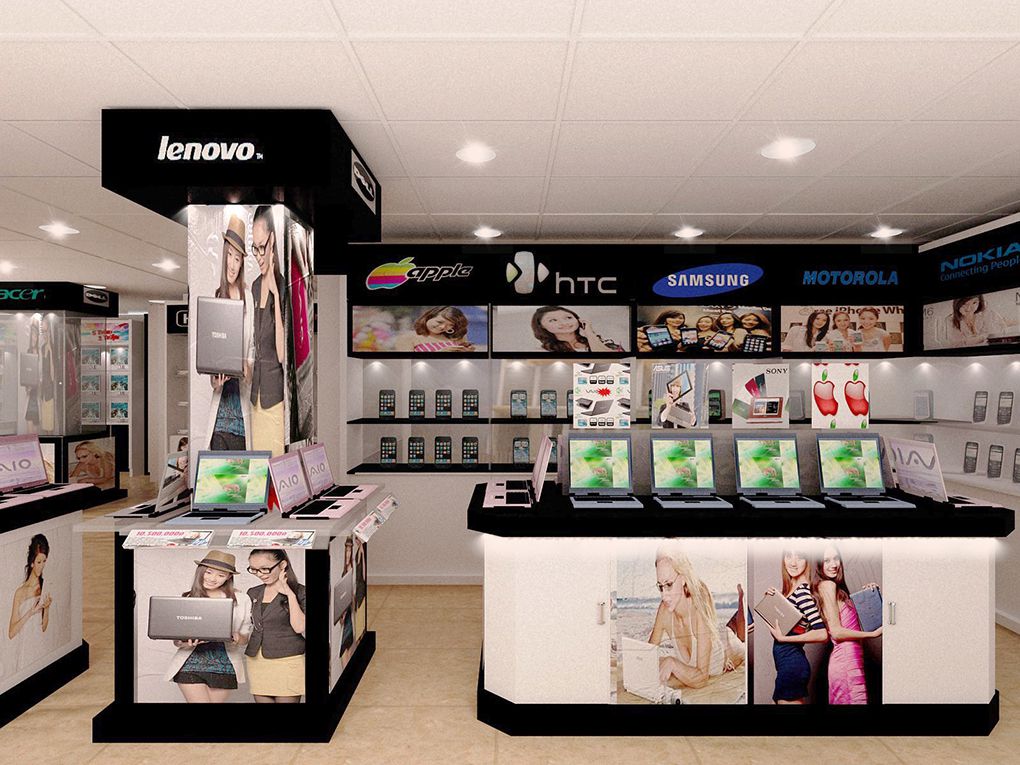 Mẫu showroom cửa hàng điện thoại đẹp Mẫu showroom cửa hàng điện thoại đẹp