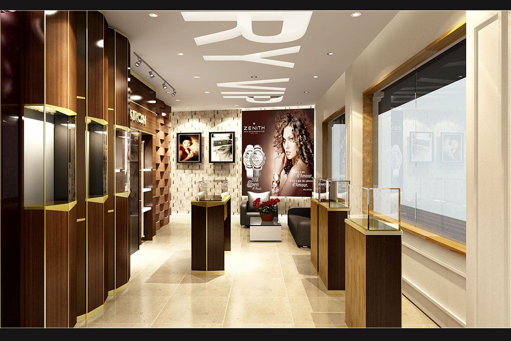 Mẫu showroom đồng hồ đẹp Mẫu showroom đồng hồ đẹp