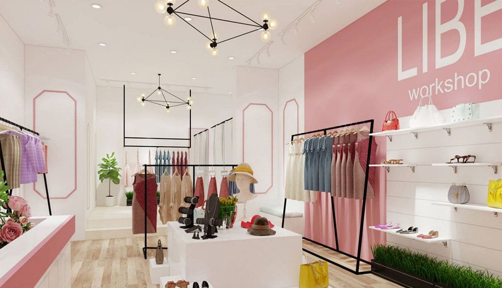 Mẫu showroom cửa hàng thời trang đẹp Mẫu showroom cửa hàng thời trang đẹp