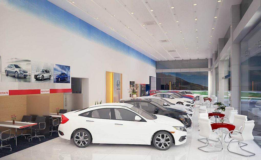 Mẫu thiết kế văn phòng showroom xe ô tô đẹp Mẫu thiết kế văn phòng showroom xe ô tô đẹp