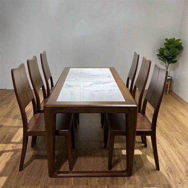 Gỗ tần bì là gì? Ứng dụng gỗ ASH trong nội thất gia đình 7 Bàn ghế ăn gỗ tần bì