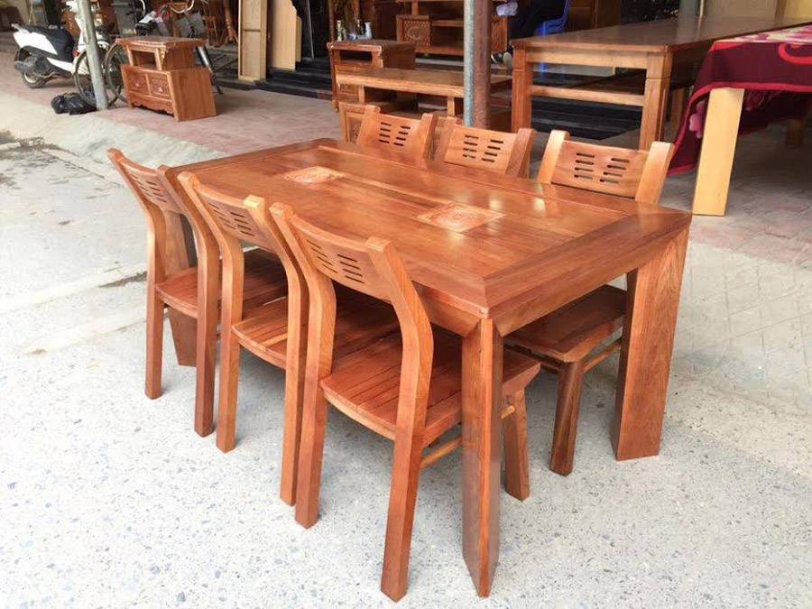 Gỗ xoan đào là gì? Ứng dụng gỗ Xoan Đào trong nội thất Gia Đình 11 Bàn ăn gỗ xoan đào