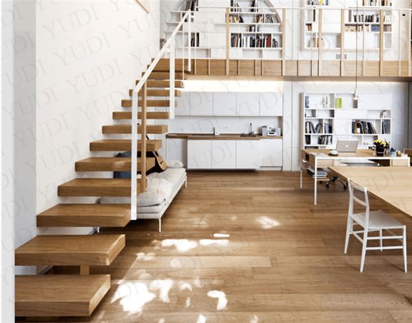 Gỗ tần bì là gì? Ứng dụng gỗ ASH trong nội thất gia đình 12 Cầu thang gỗ tần bì