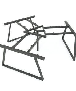 Khung sắt bàn làm việc cụm 3 người