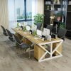 Mẫu cụm bàn làm việc 6 người cao cấp