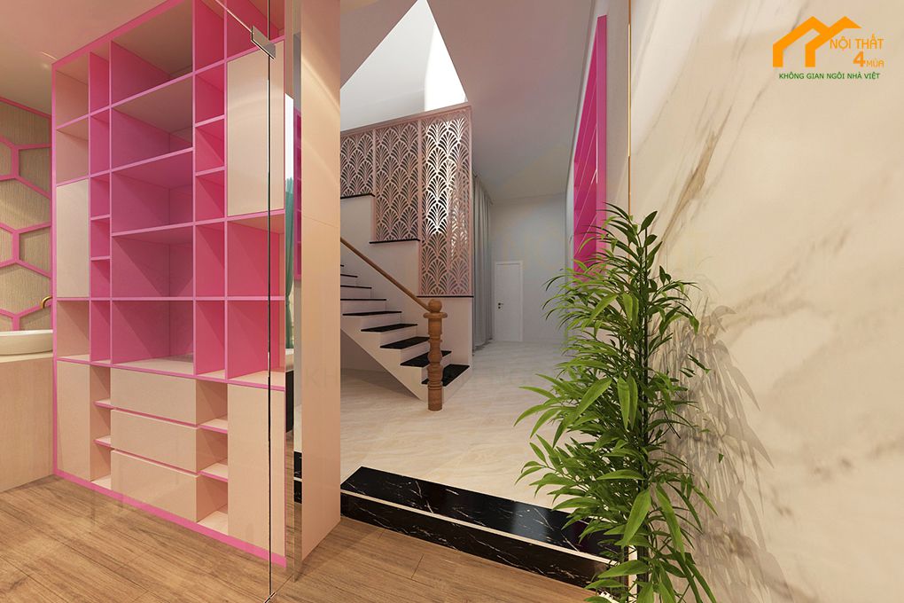 Trang trí khu vực cầu thang cho spa Trang trí khu vực cầu thang cho spa