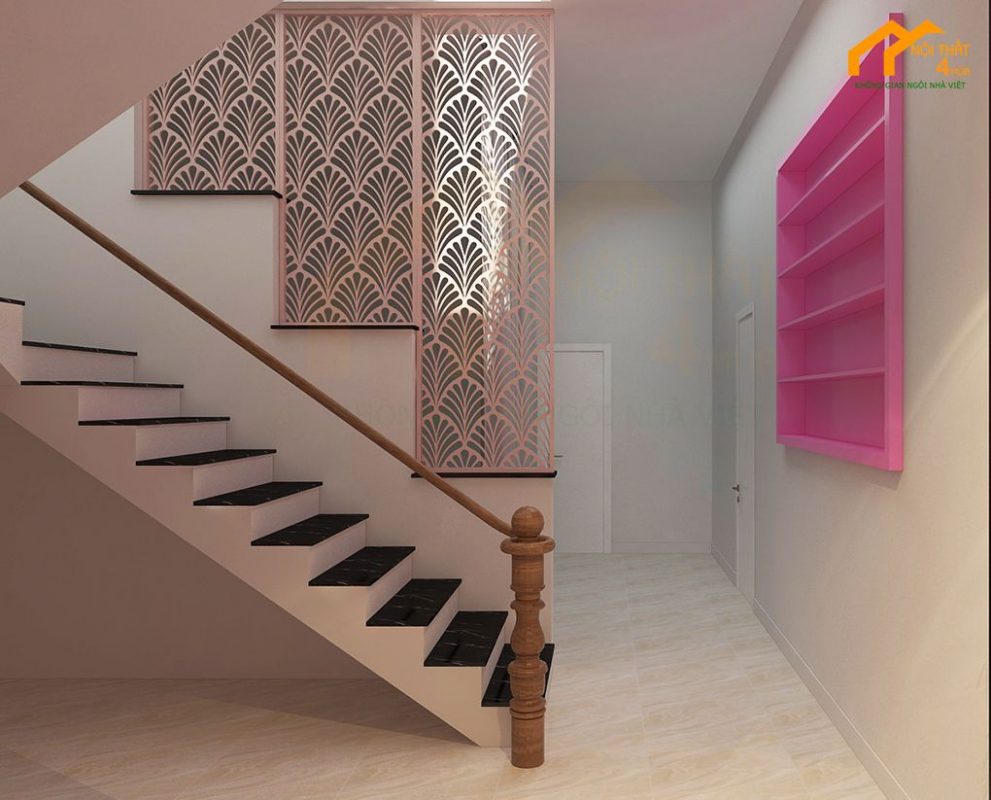 Trang trí khu vực cầu thang cho spa Trang trí khu vực cầu thang cho spa