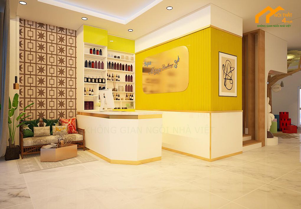 Quầy lễ tân spa quận 9 đẹp Quầy lễ tân spa quận 9 đẹp