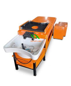 Giường gội đầu bồn sứ chân sắt