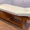Giường massage gỗ sồi nâng đầu cao cấp có tủ - GGS01 2 Giường spa gỗ sồi nâng đầu - GGS01