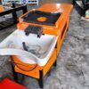 Giường massage gội đầu 2in1 chân sắt bồn sứ - GGD04 2 Giường gội đầu bồn sứ chân sắt