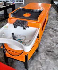 Giường gội đầu bồn sứ chân sắt