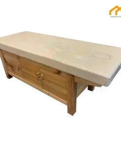 Giường spa gỗ sồi có hộc - GGS03