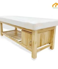Giường spa gỗ thông có hộc - GGT01