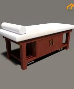 Giường spa gỗ tràm có hộc - GGA01