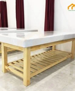 Giường gỗ thông lắp ráp - GGT02